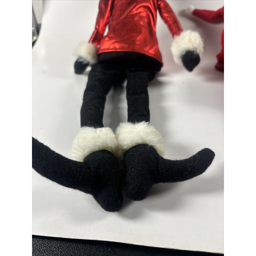Christmas Shelf Sitter Reindeer & Santa Figurines Holiday Decor Plush Lot - Picture 11 of 11